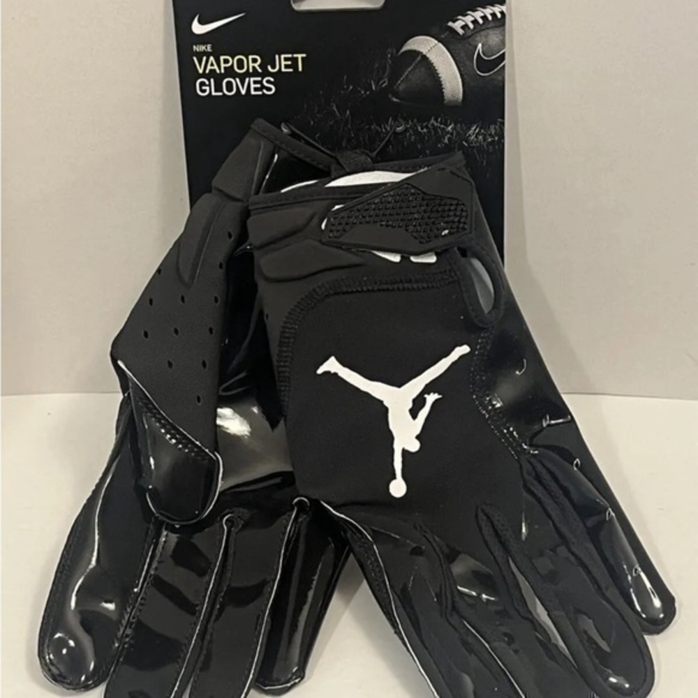 Air Jordan Nike Vapor Jet Football Gloves Black Men's Size XL DA1749-091 New
